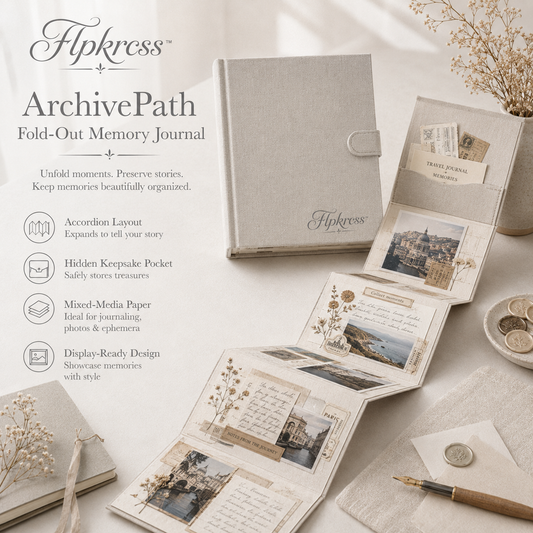 Flpkrcss™ ArchivePath Fold-Out Memory Journal