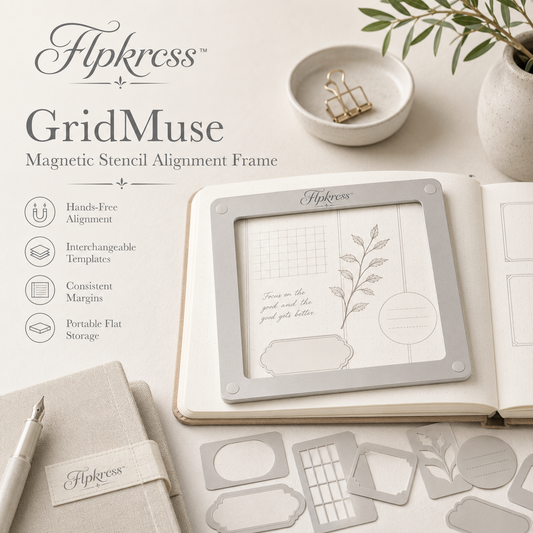 Flpkrcss™ GridMuse Magnetic Stencil Alignment Frame